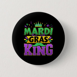 Bóton Redondo 5.08cm Mardi Gras King Para O Figurino Do Carnaval De Nov