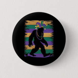 Bóton Redondo 5.08cm Mardi Gras Sasquatch Funny Bigfoot Party For Men A