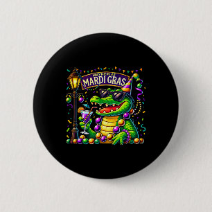 Bóton Redondo 5.08cm Mardigator Mardi Gras Alligator Costume Men