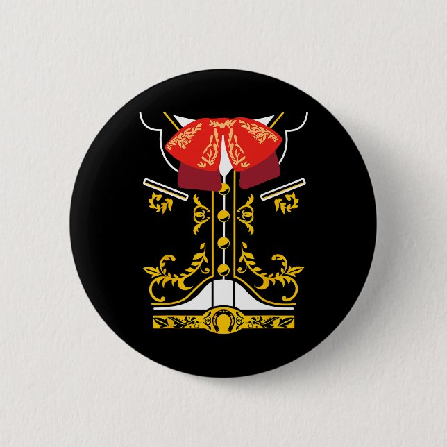 Bóton Redondo 5.08cm Mariachi Tee Charro Cinco De Mayo Hallowee (Frente)