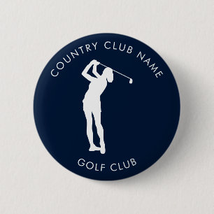 Bóton Redondo 5.08cm Marinho Moderno Blue Country Club Golf Team Swag