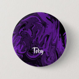 Bóton Redondo 5.08cm Mármore roxo e preto polido