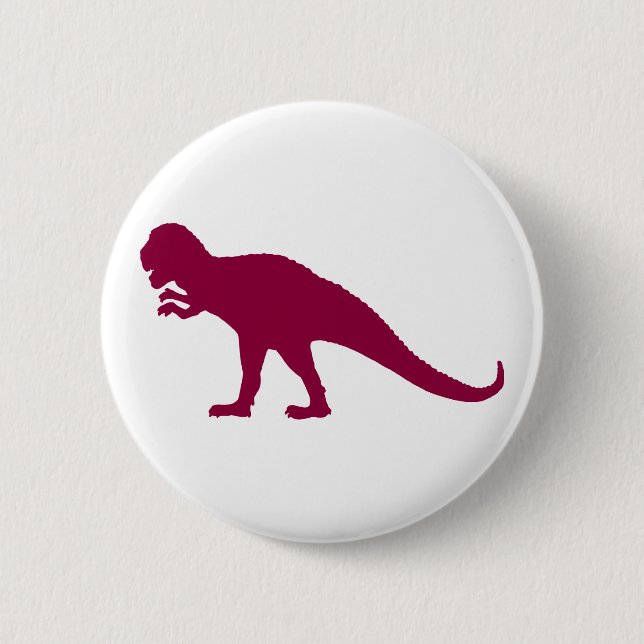 Bóton Redondo 5.08cm Maroon Dinosaur (Frente)