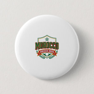 Bóton Redondo 5.08cm Marrocos Futebol 2026 Futebol Negrito País Tipogra