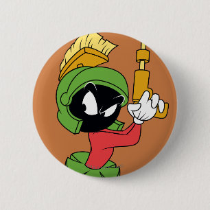 Bóton Redondo 5.08cm MARVIN MARTIAN™ Pronto Com Laser