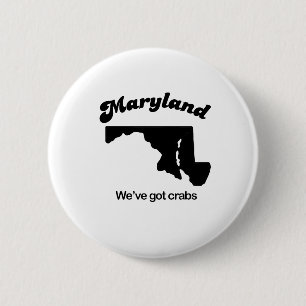 Bóton Redondo 5.08cm Maryland Motto - Temos caranguejos