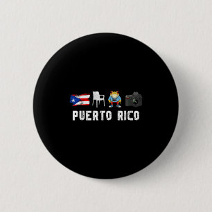 Bóton Redondo 5.08cm Más Fotos Porto Rico Bandeira Riquenha Funny Sapo