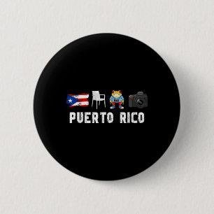 Bóton Redondo 5.08cm Más Fotos Porto Rico Bandeira Riquenha Funny Sapo