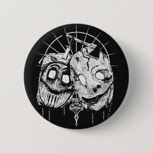 Bóton Redondo 5.08cm Máscara de Dor Oculta Streetwear