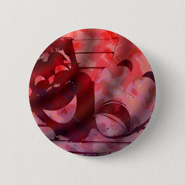 Bóton Redondo 5.08cm Máscaras do teatro (Frente)