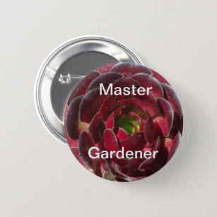 Bóton Redondo 5.08cm Master Gardener Succulent Photo Garden Landscaper