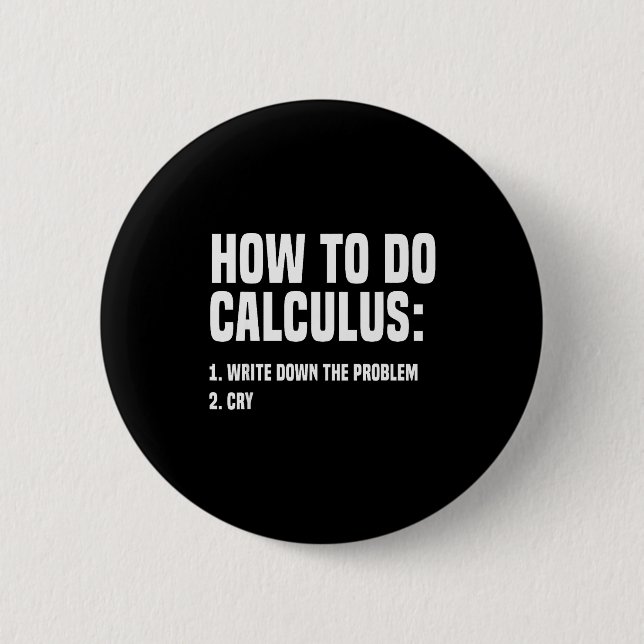 Bóton Redondo 5.08cm Matemática Divertida Como Fazer Cálculo Álgebra Di (Frente)