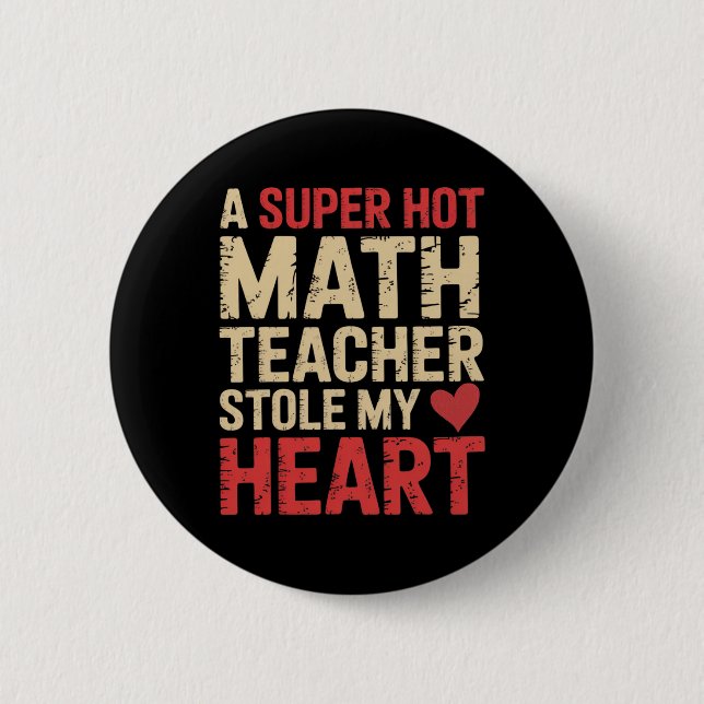 Bóton Redondo 5.08cm Matemática Divertida Uma Professora de Matemática  (Frente)