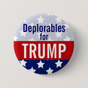 Bóton Redondo 5.08cm Materiais a partir de Donald Trump 2016