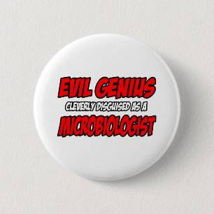 Bóton Redondo 5.08cm Mau Genius...Microbiólogo