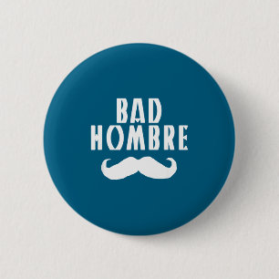 Bóton Redondo 5.08cm Mau Homem Com Bigode Divertido Trump