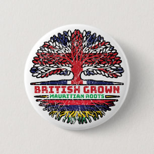 Bóton Redondo 5.08cm Maurícia Maurício Reino Unido Árvore Britânica