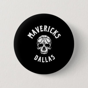 Bóton Redondo 5.08cm Mavericks Skull