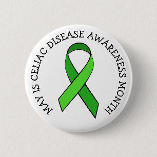 Bóton Redondo 5.08cm May is Celiac Disease Awarness Month