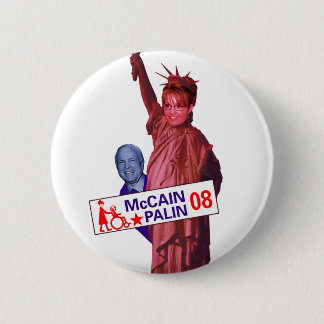 Bóton Redondo 5.08cm McCain cómico Palin 2008