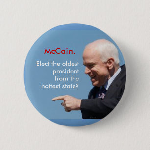 Bóton Redondo 5.08cm McCain, McCain., elege o presidentfrom o mais