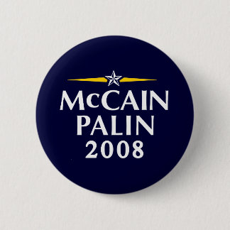 Bóton Redondo 5.08cm McCain Palin 2008