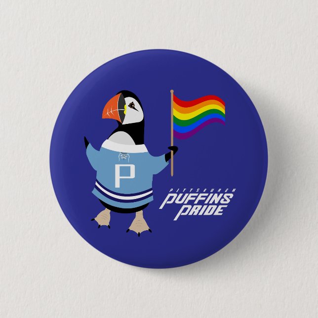 Bóton Redondo 5.08cm McGuffin Puffin Pride (Frente)
