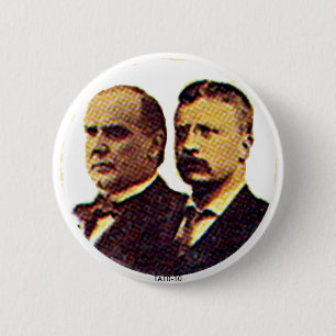 Bóton Redondo 5.08cm McKinley-Roosevelt - botão