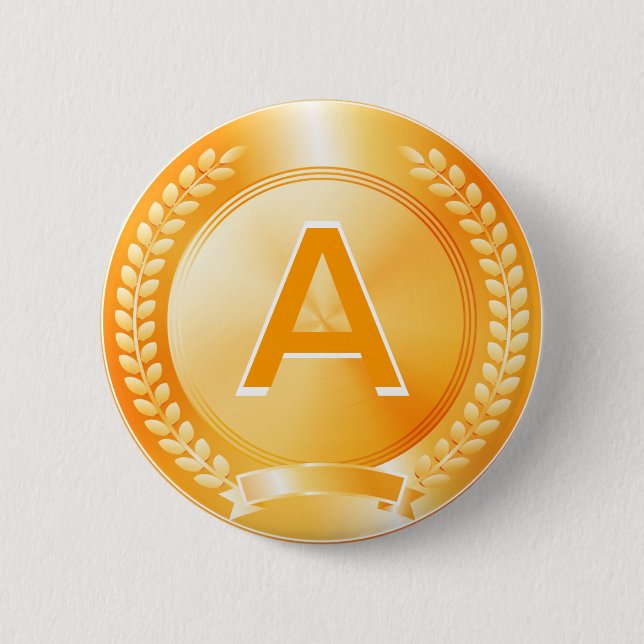 Bóton Redondo 5.08cm Medalha de honra Dourado (Frente)