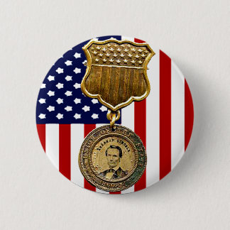 Bóton Redondo 5.08cm Medalha de Lincoln - botão