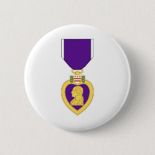 Bóton Redondo 5.08cm Medalha de Purple Heart