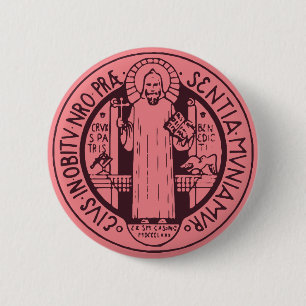 Bóton Redondo 5.08cm Medalha de São Bento