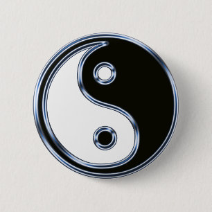 Bóton Redondo 5.08cm Medalhão Yin e Yang