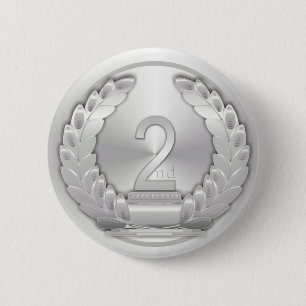 Bóton Redondo 5.08cm Medalhista de prata