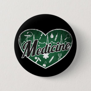 Bóton Redondo 5.08cm Medicine Retro Heart Blackboard Love