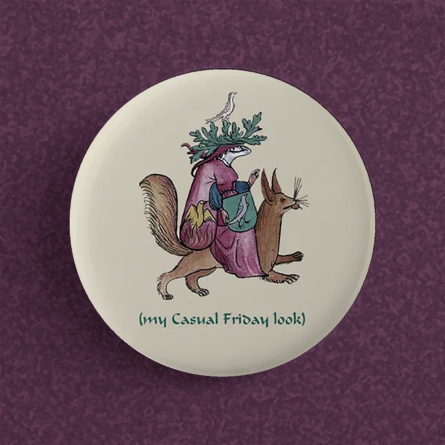 Bóton Redondo 5.08cm Medieval "Casual Friday" (Criador carregado)