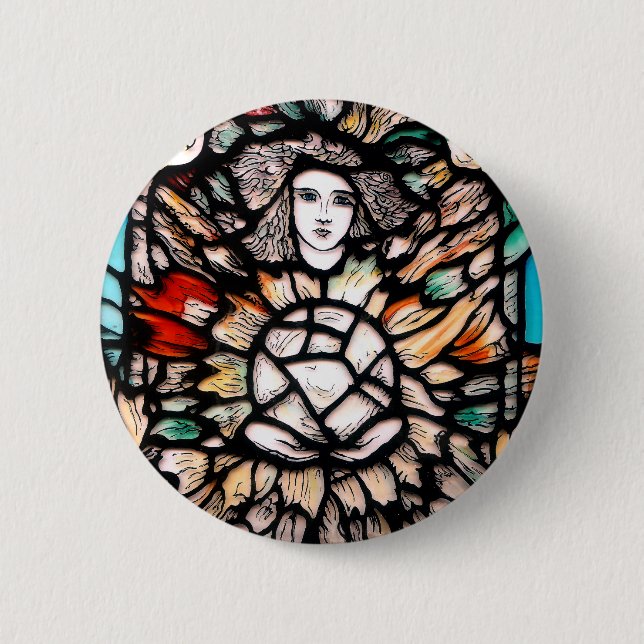 Bóton Redondo 5.08cm Meditação em Cores (Frente)