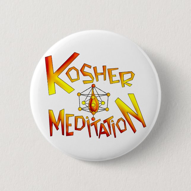 Bóton Redondo 5.08cm Meditação Kosher (Frente)