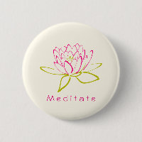 Meditar. Ilustração de Flor de Lotus / Lily de Águ