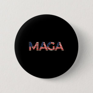 Bóton Redondo 5.08cm Mega Usa Flag Letters 4 De Julho De 2024 President