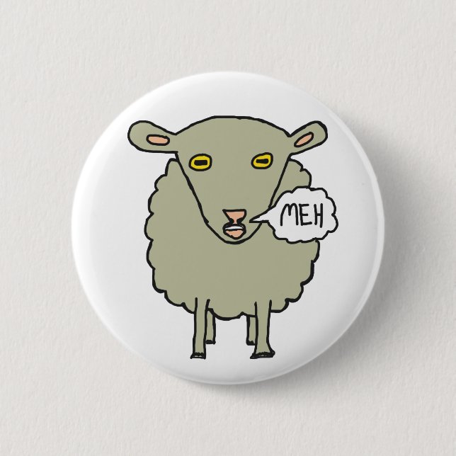 Bóton Redondo 5.08cm Meh Sheep (Frente)