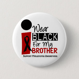 Bóton Redondo 5.08cm Melanoma eu visto o preto para meu irmão 9
