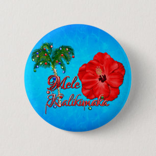 Bóton Redondo 5.08cm Mele Kalikimaka
