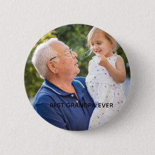 Bóton Redondo 5.08cm Melhor Avô de Todos Foto Personalizada Completa