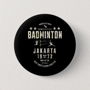 Bóton Redondo 5.08cm Melhor Badminton Competitivo Vintage da Indonésia