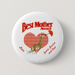 Bóton Redondo 5.08cm Melhor Guarda-Prêmio Mãe