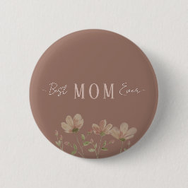 Bóton Redondo 5.08cm Melhor Mãe de Todos os Tempos, Fofo, Minimalista, 