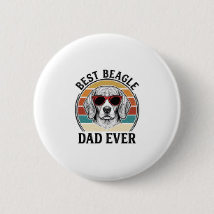 Bóton Redondo 5.08cm Melhor Pai Beagle de Todos os Tempos Camisa Vintag