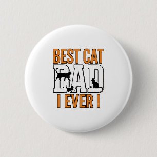 Bóton Redondo 5.08cm Melhor Pai de Gato de Todos os Tempos Camisa Vinta