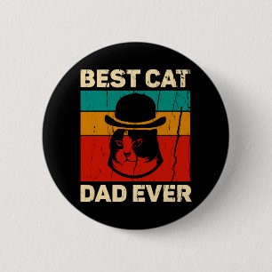 Bóton Redondo 5.08cm Melhor Pai de Gato do Dia do Pai Presente